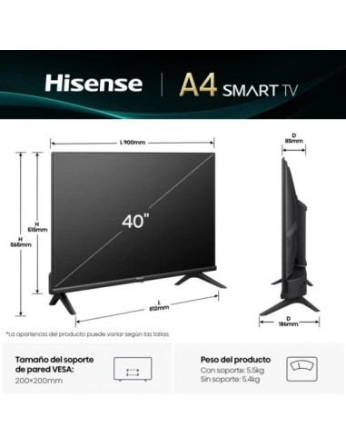 Hisense 40A4Q 40" LED FullHD Dolby Audio VIDAA Televisor
