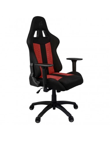 Corsair TC100 RELAXED Silla Gaming con Cojín y Almohada Cervical Negra/Roja