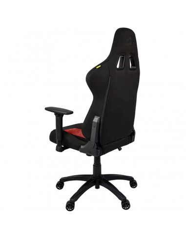 Corsair TC100 RELAXED Silla Gaming con Cojín y Almohada Cervical Negra/Roja