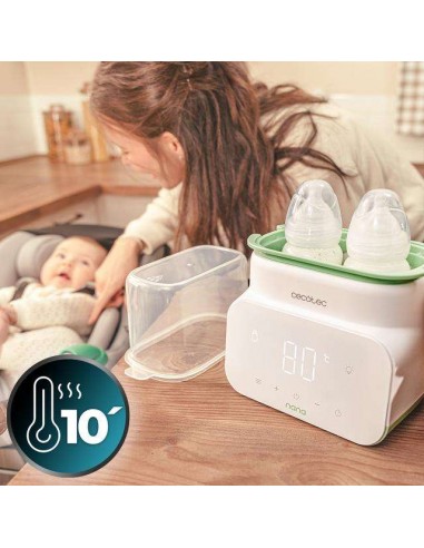 Cecotec Nana BabyCare Double BottleWarmer Calienta Biberones Doble con Pantalla