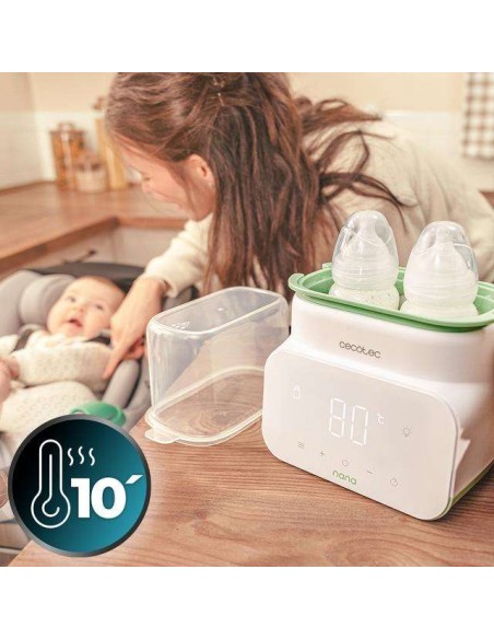 Cecotec Nana BabyCare Double BottleWarmer Calienta Biberones Doble con Pantalla