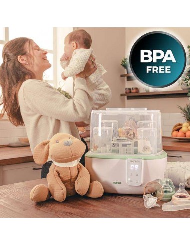 Cecotec Nana BabyCare DigitalSterilizer Esterilizador Digital para hasta 6 Biberones, con Soporte de Tetinas