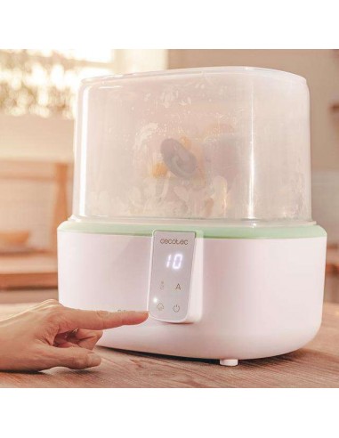 Cecotec Nana BabyCare DigitalSterilizer Esterilizador Digital para hasta 6 Biberones, con Soporte de Tetinas