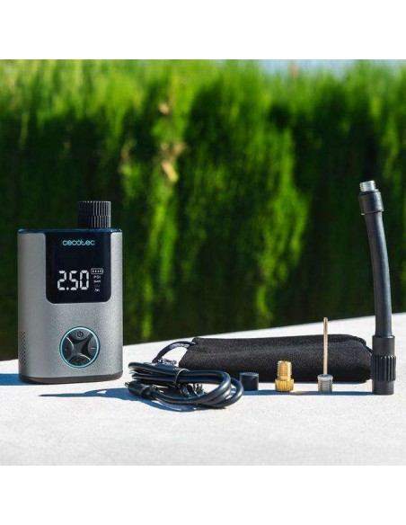 Cecotec Mini Air Max Inflador Eléctrico Compacto. Doble batería de 600mAh hasta 150psi