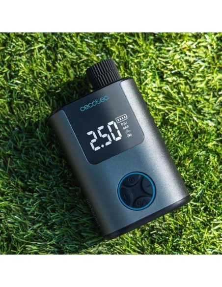 Cecotec Mini Air Max Inflador Eléctrico Compacto. Doble batería de 600mAh hasta 150psi