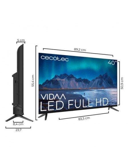 Cecotec A5 series ALF50040 40" LED FullHD Smart TV VIDAA Televisor