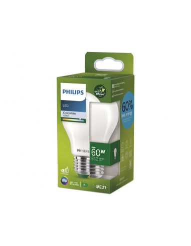 Philips Bombilla LED Classic UltraEfficient 60W E27 A60 840 Lúmenes 4000K
