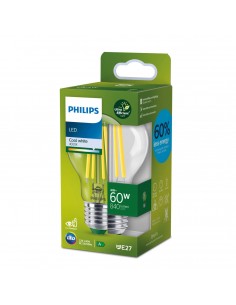 Philips Bombilla LED UltraEfficient 60W E27 A60, 840 Lúmenes 4000K