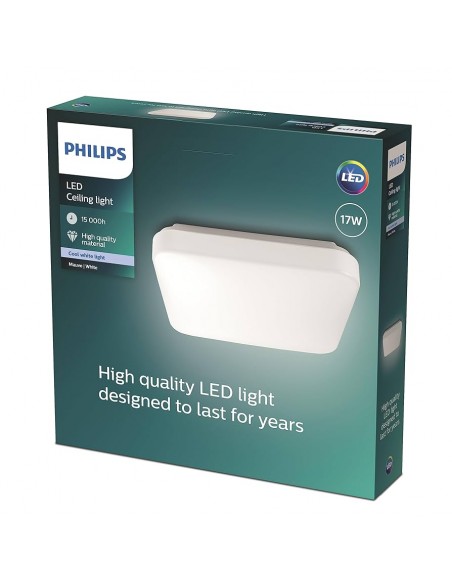 Philips Plafón Techo LED Cuadrado Mauve 17W 2000 Lúmenes 4000K