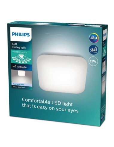 Philips Plafón Techo LED Cuadrado Mauve 12W 1300 Lúmenes 4000K