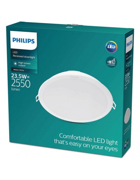 Philips Downlight LED Meson Empotrable 23.5W 215mm 2450 Lúmenes 3000K