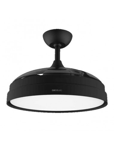 Cecotec EnergySilence Aero 4280 Invisible Black. Ventilador de Techo con Aspas Retráctites y Lámpara