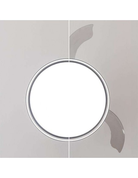 Cecotec EnergySilence Aero 4280 Invisible Black. Ventilador de Techo con Aspas Retráctites y Lámpara