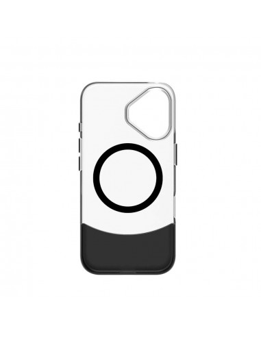 Celly MAGDUAL Funda Transparente Magsafe Apple iPhone 16 Negra