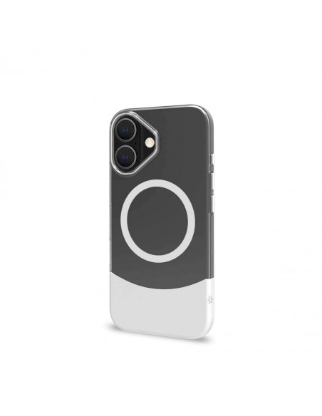Celly MAGDUAL Funda Transparente Magsafe Apple iPhone 16 Blanca