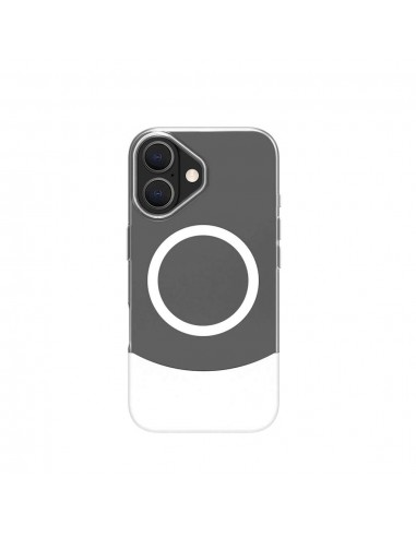 Celly MAGDUAL Funda Transparente Magsafe Apple iPhone 16 Blanca