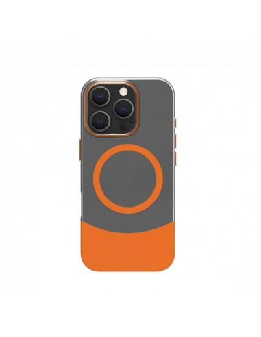 Celly MAGDUAL Funda Transparente Magsafe Apple iPhone 16 Pro Naranja