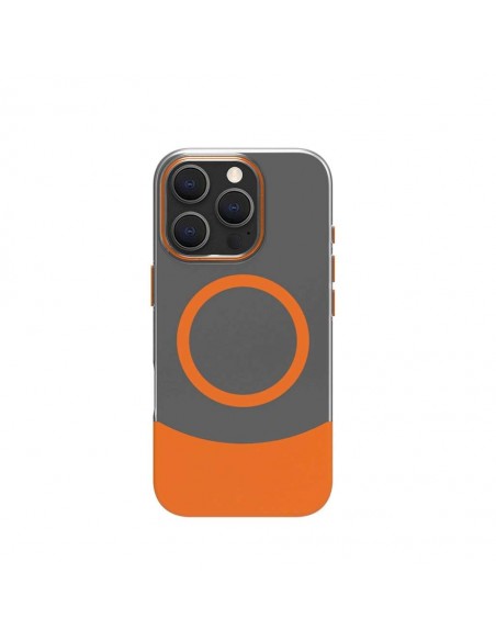 Celly MAGDUAL Funda Transparente Magsafe Apple iPhone 16 Pro Naranja