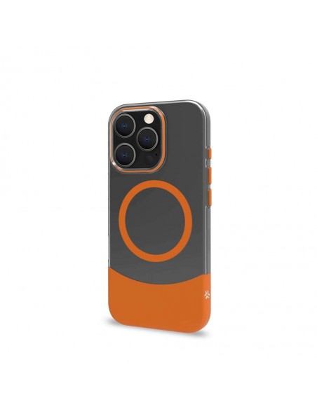 Celly MAGDUAL Funda Transparente Magsafe Apple iPhone 16 Pro Naranja