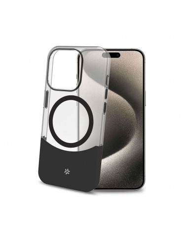 Celly MAGDUAL Funda Transparente Magsafe Apple iPhone 16 Pro Max Negra