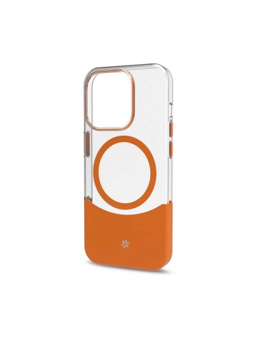 Celly MAGDUAL Funda Transparente Magsafe Apple iPhone 16 Pro Max Naranja