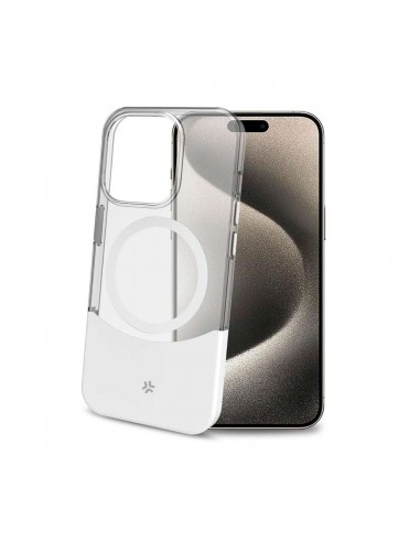 Celly MAGDUAL Funda Transparente Magsafe Apple iPhone 16 Pro Max Blanca