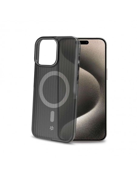 Celly MAGSUIT Funda Semitransparante Apple iPhone 16 Pro Negra