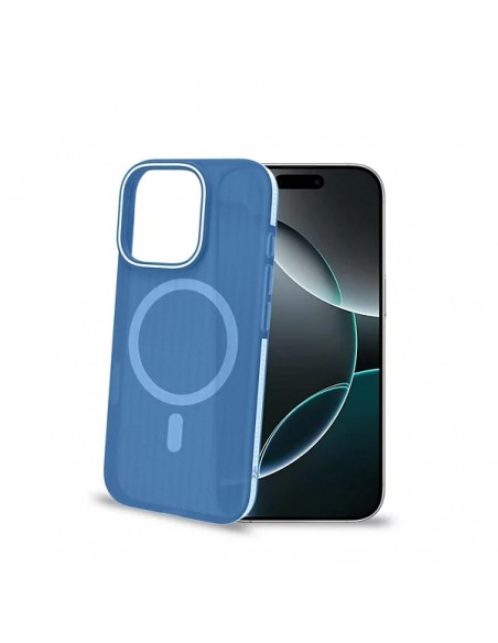 Celly MAGSUIT Funda Semitransparante Apple iPhone 16 Pro Azul