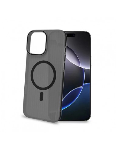 Celly MAGSUIT Funda Semitransparante Apple iPhone 16 Pro Max Negra