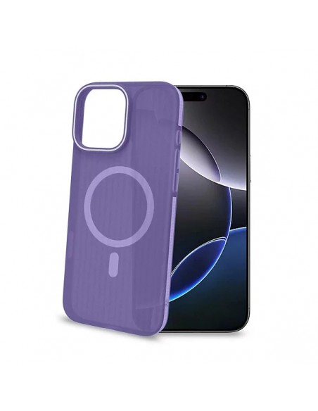 Celly MAGSUIT Funda Semitransparante Apple iPhone 16 Pro Max Violeta