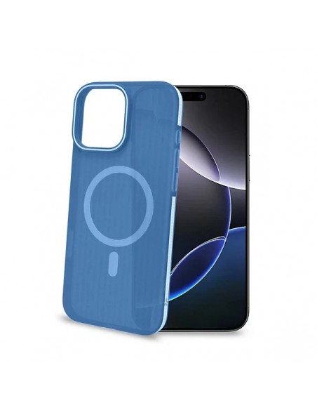 Celly MAGSUIT Funda Semitransparante Apple iPhone 16 Pro Max Azul