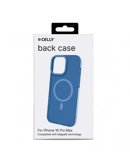 Celly MAGSUIT Funda Semitransparante Apple iPhone 16 Pro Max Azul