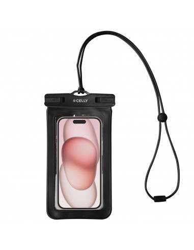 Celly SPLASHBAG25BK Funda Impermeable Smartphone hasta 7" Negra