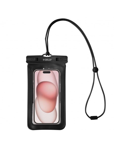 Celly SPLASHBAG25BK Funda Impermeable Smartphone hasta 7" Negra