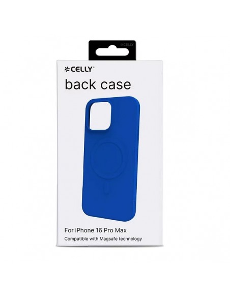 Celly CROMOMAG Funda MagSafe Apple iPhone 16 Pro Max Azul