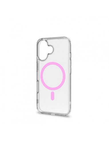Celly GELSKINMAG Funda Transparente MagSafe Apple iPhone 16 Rosa
