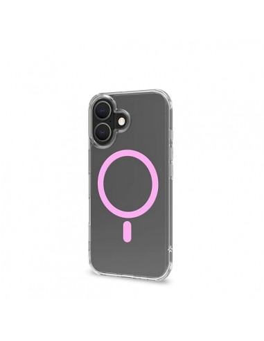 Celly GELSKINMAG Funda Transparente MagSafe Apple iPhone 16 Rosa