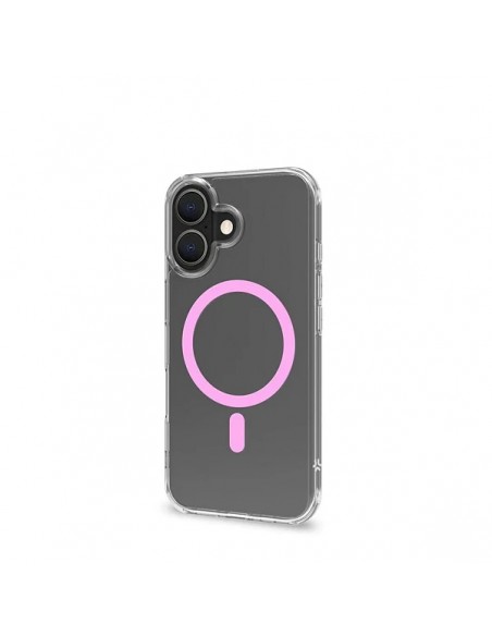 Celly GELSKINMAG Funda Transparente MagSafe Apple iPhone 16 Rosa