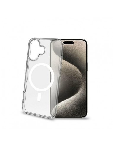 Celly GELSKINMAG Funda Transparente MagSafe Apple iPhone 16 Blanca