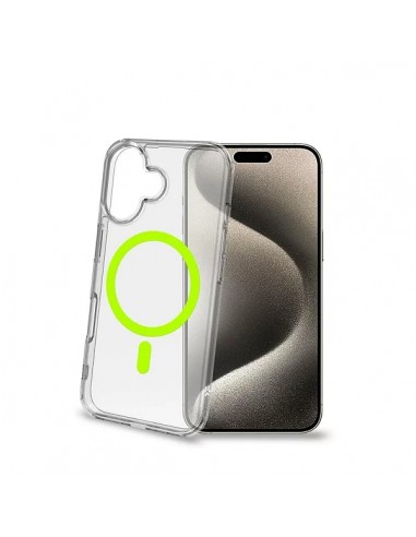 Celly GELSKINMAG Funda Transparente MagSafe Apple iPhone 16 Amarilla
