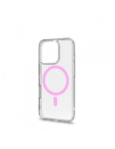 Celly GELSKINMAG Funda Transparente MagSafe Apple iPhone 16 Pro Rosa