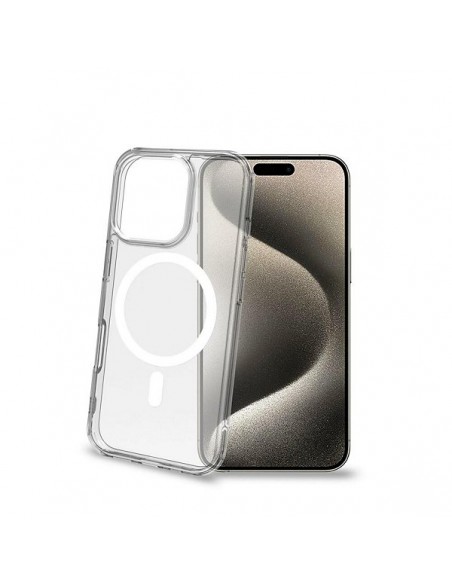 Celly GELSKINMAG Funda Transparente MagSafe Apple iPhone 16 Pro Blanca