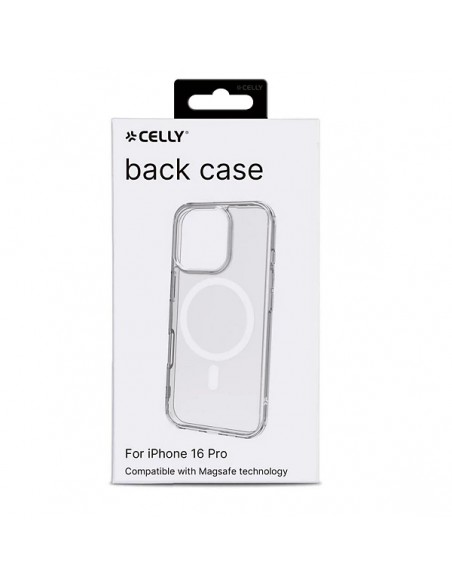 Celly GELSKINMAG Funda Transparente MagSafe Apple iPhone 16 Pro Blanca