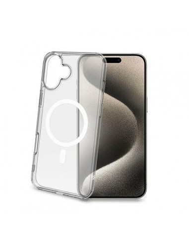 Celly GELSKINMAG Funda Transparente MagSafe Apple iPhone 16 Plus Blanca