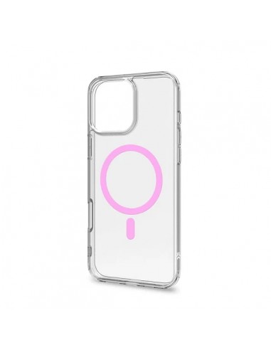 Celly GELSKINMAG Funda Transparente MagSafe Apple iPhone 16 Pro Max Rosa