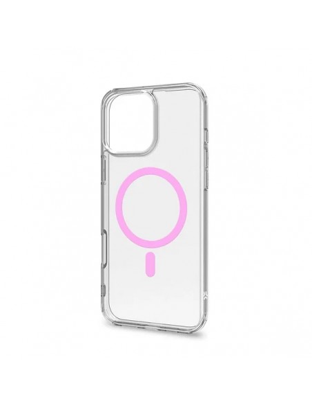 Celly GELSKINMAG Funda Transparente MagSafe Apple iPhone 16 Pro Max Rosa