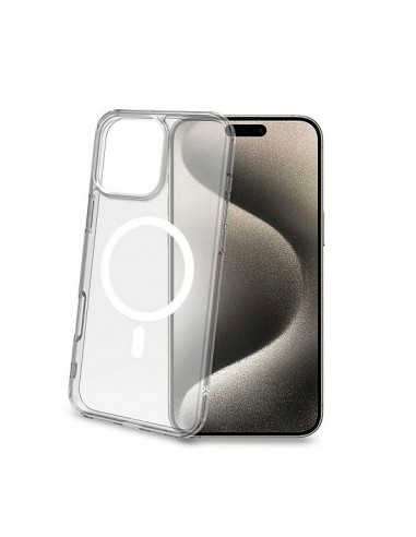 Celly GELSKINMAG Funda Transparente MagSafe Apple iPhone 16 Pro Max Blanca