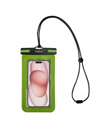 Celly SPLASHBAG25GN Funda Impermeable Smartphone hasta 7" Verde
