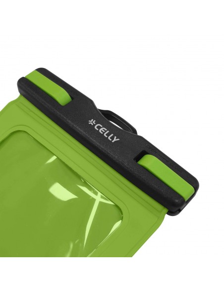 Celly SPLASHBAG25GN Funda Impermeable Smartphone hasta 7" Verde