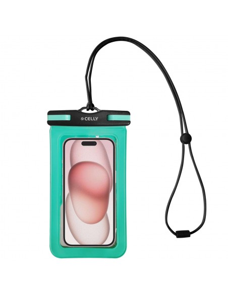 Celly SPLASHBAG25GN Funda Impermeable Smartphone hasta 7" Azul